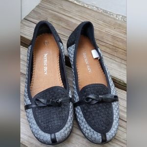 Bernie Mev Leah Loafer Black & Silver Size 38 Excellent mint condition!!